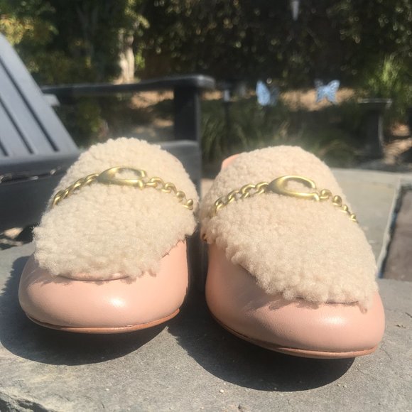 COACH Helena C Loafers  With Chain Leather Pale - Picture 9 of 11